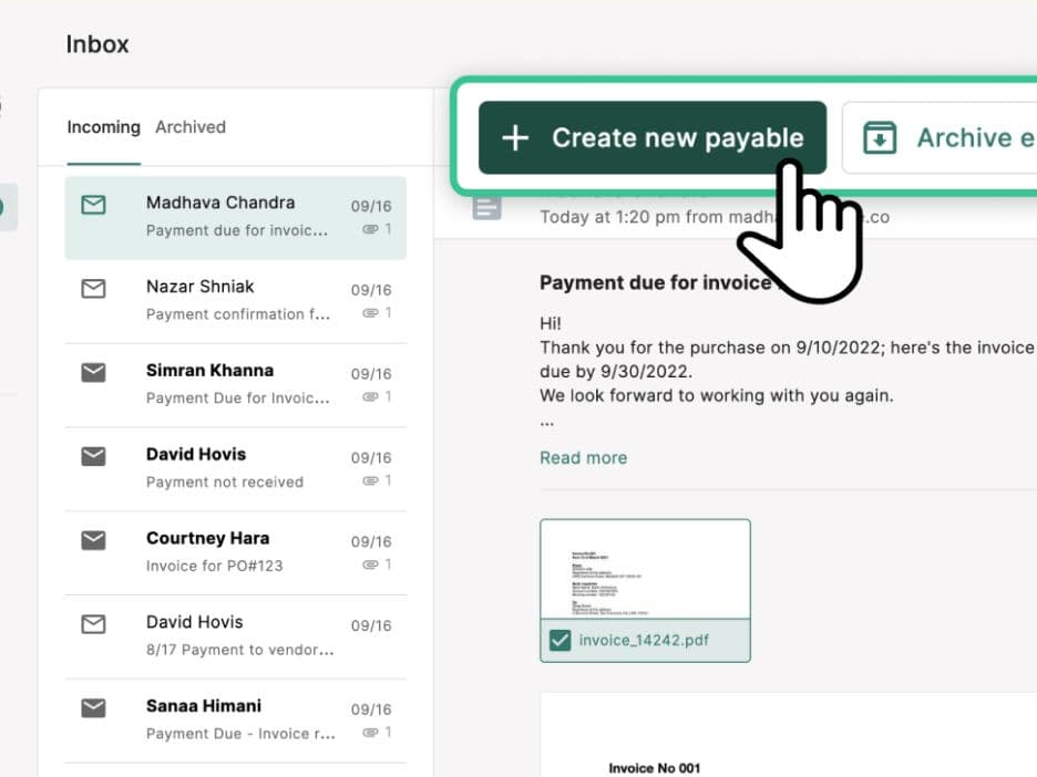 Say hello to Settle Inbox, a new way to manage your invoices